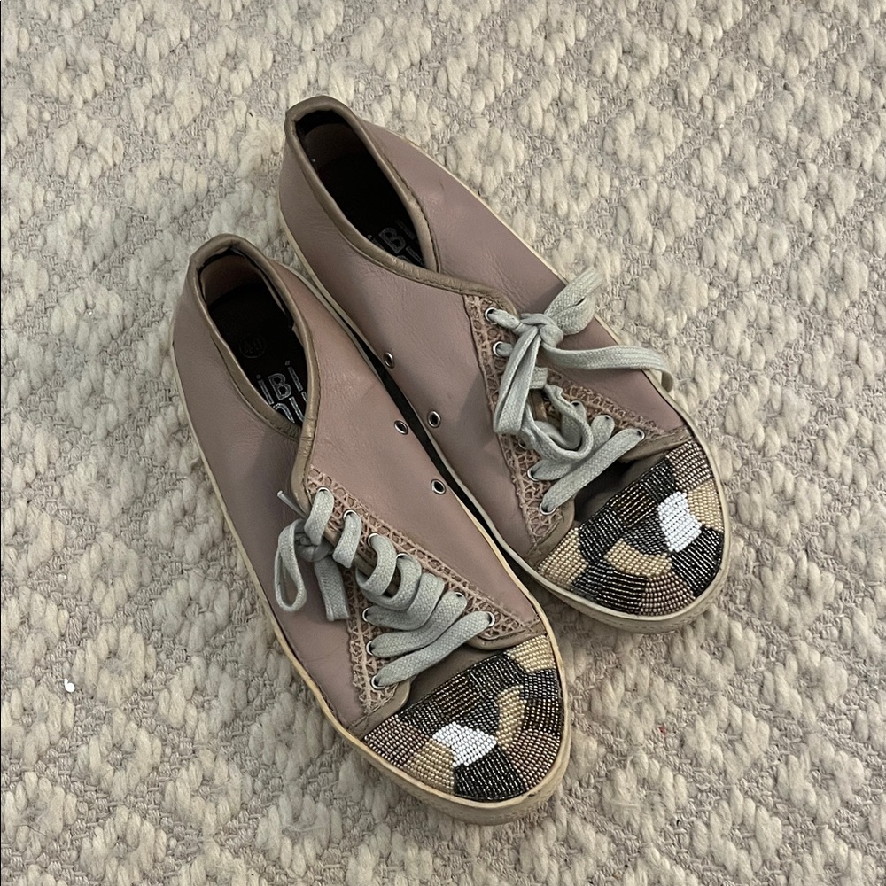 Anthropologie Women's Embroidered Sneakers